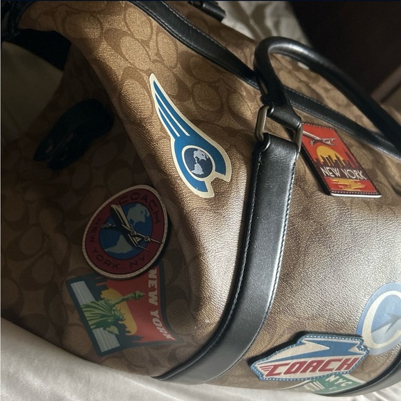 Coach Brown and Black Duffel Bag with Adjustable Straps - Picture 4 of 5